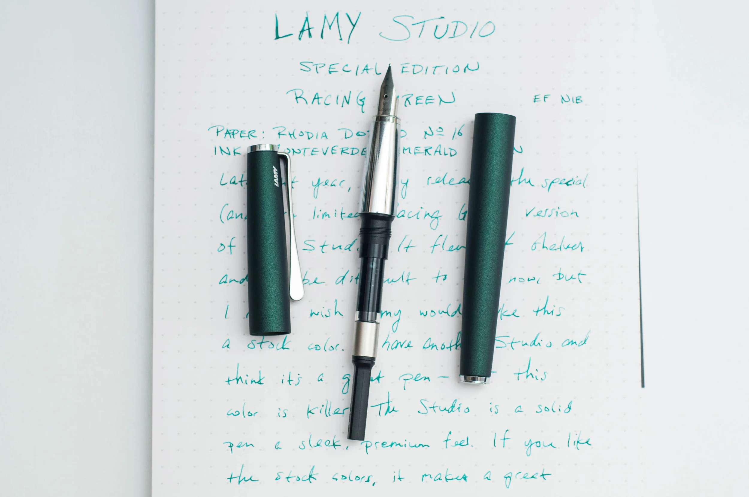 Lamy Studio Racing Green Fountain Pen Review — The Pen Addict